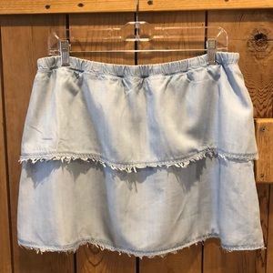 Blue layered Skater Skirt